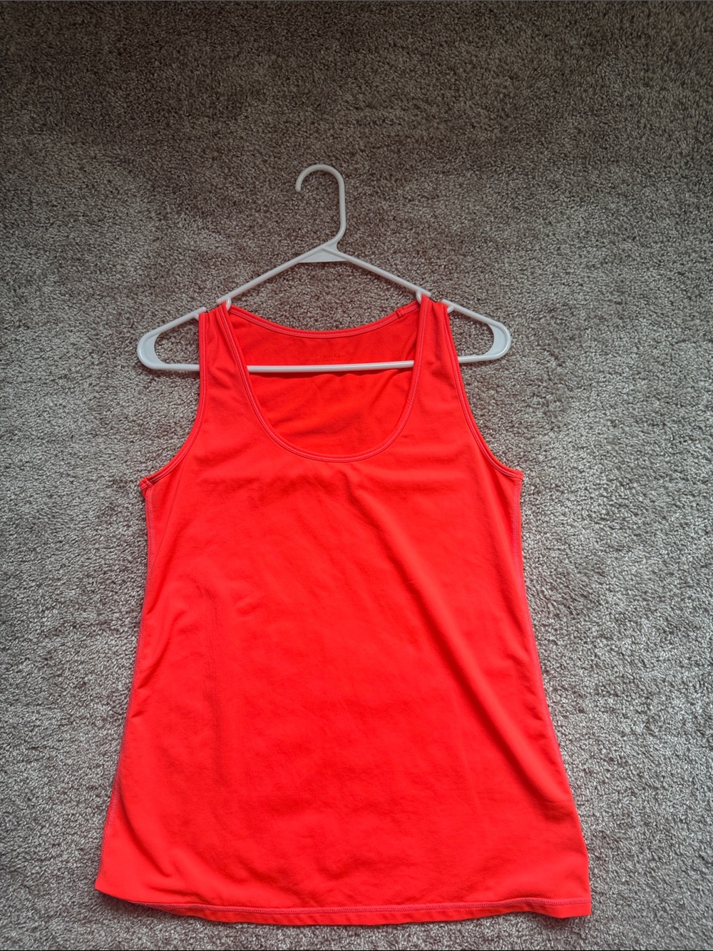 Calvin Klein Bright neon orange Scoop Neck work out tank